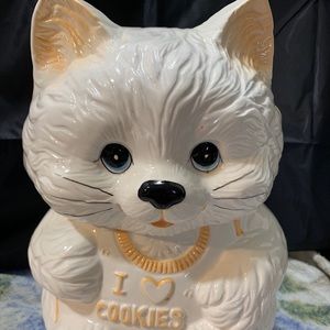 Vintage I love cookies cat cookie jar